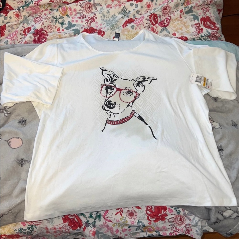 NEW Karen Scott Dog Sweater with Bling Rhinestones